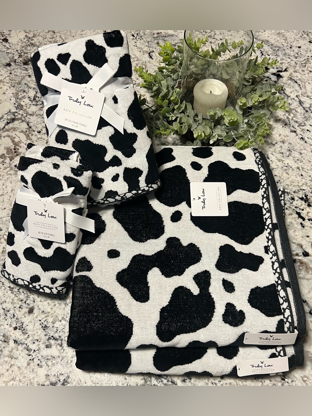 🐄🖤 Truly Lou Cow Print Bath Collection 🖤🐄